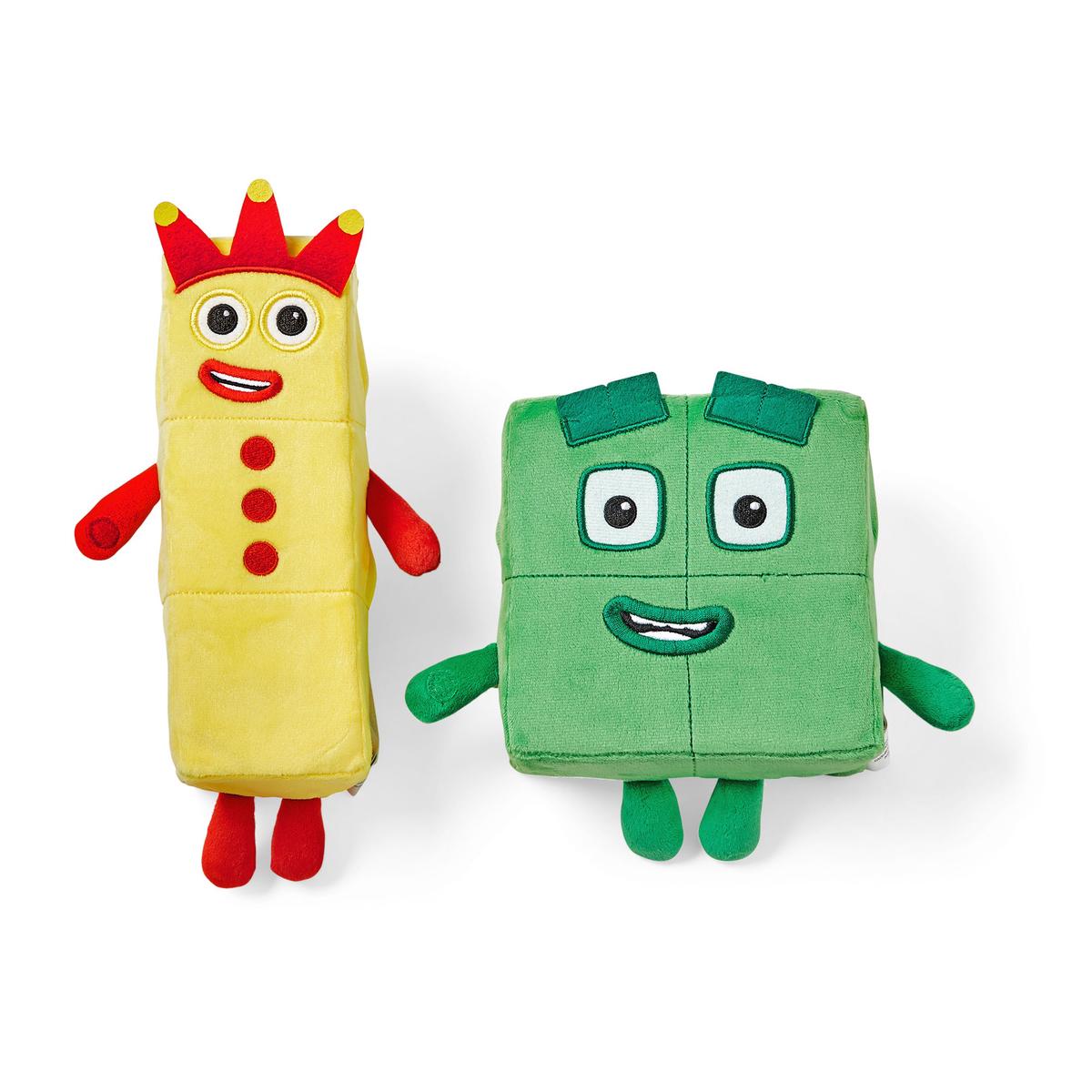 Hand2Mind Numberblocks 3 4 Playful Pals Plush - Yellow Green