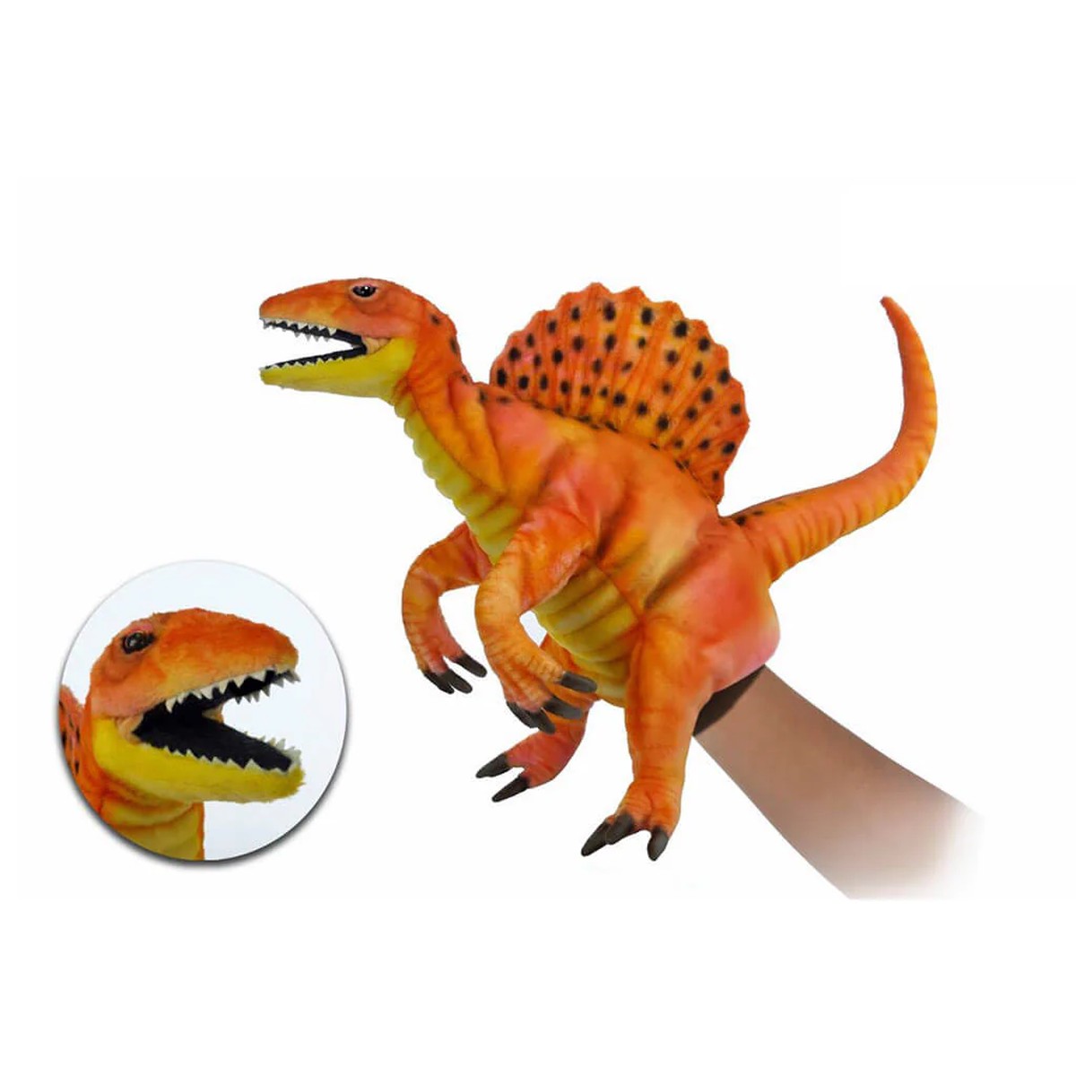 Realistic Animal Puppet Spinosaurus Orange