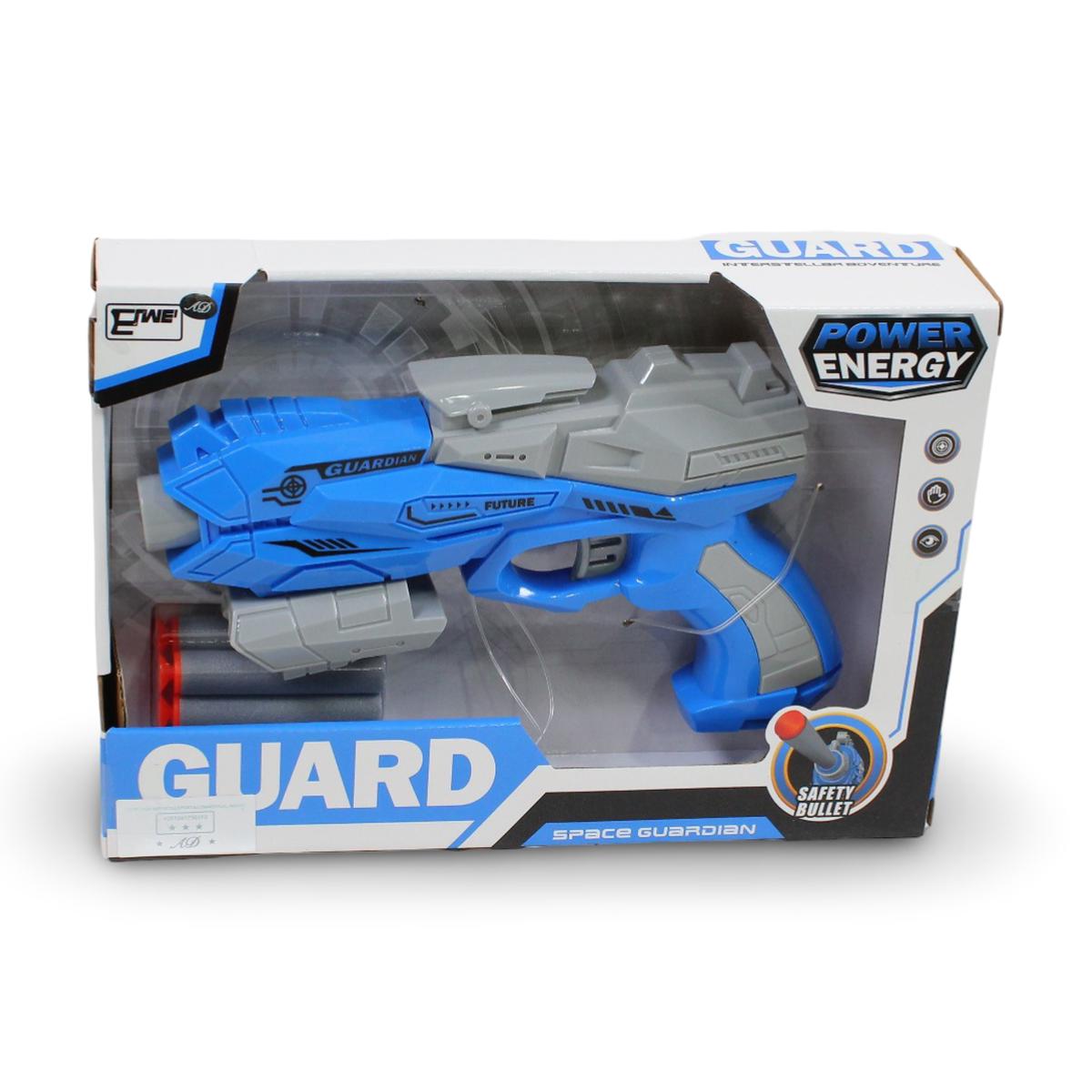 "Power Energy" Guardian Soft Foam Dart Blaster Toy Set Blue