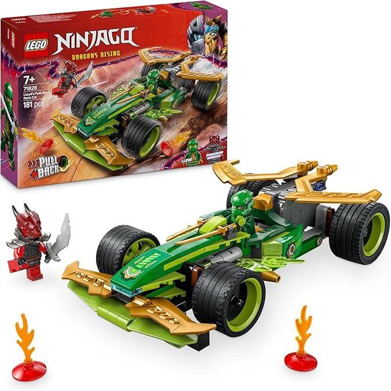 LEGO NINJAGO Lloyds Pull-Back Race Car Toy, Ninja Set 71828